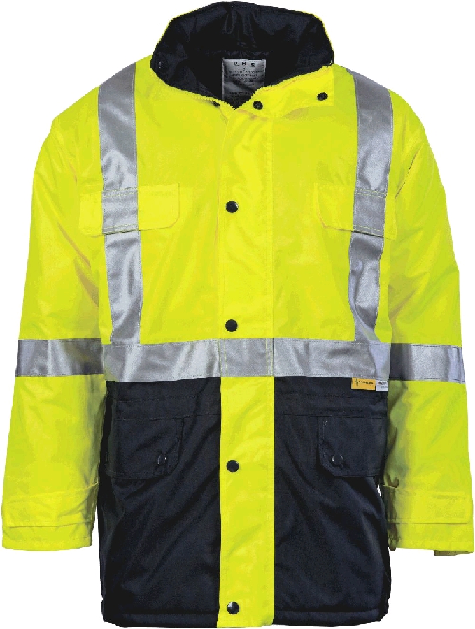 DNC 3863 Yellow Navy Quilted Jacket With 3M Tape - #1 Safety Products ...